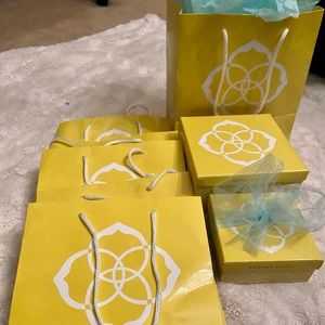 Kendra Scott glossy bags and boxes
